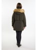 Usha Damen Wattierter Parka in Oliv