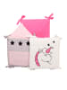 BABY LAL® 6tlg.-Set: Nestchen "EINHORN" in Rosa - (L) 30 x (B) 30cm