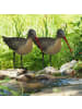 relaxdays 2 x Gartenfigur Vogel in Schwarz/ Braun