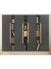 Furn.Design Aktenschrank Set 7-teilig grau matt, Eiche 260 cm, Kombination mit 35 Fächern