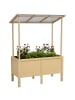 Outsunny Hochbeet in Naturholz 110L x 60B x 152H cm