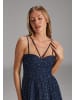 SWING Abendkleid in marine silber - 0001
