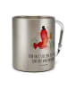 Mr. & Mrs. Panda Karabiner Becher Hummer Weizen mit Spruch in Silber