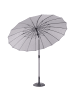 Beliani Marktschirm BAIA in Grau/Schwarz - (W) 255 x (H) 235 x (L) 255 cm