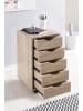 FineBuy Rollcontainer in Grau / MDF / 33x38x64