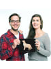 Mr. & Mrs. Panda Mauspad Nova Scotia Duck Lebensretter ohne Spruch in Schwarz