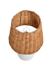 Beliani Tischleuchten BARTANG in Weiß/Braun - (W) 25 x (H) 47 x (L) 25 cm