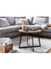 KADIMA DESIGN Couchtisch 60x60x45 cm Massivholz / Metall Sofatisch Rund