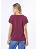 GOLDNER Kurzgröße:  Shirt Shirt aus Effektgarn in sangria / blau / gemustert