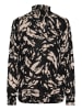 Kaffe Langarm-Bluse KAamber Regular fit in Black Gray Graphic