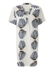 Aniston PLUS Blusenkleid in weiß-marine-blau-beige