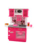 Wisam® Puppenküchenset Kühlschrank Backofen Zubehör Rosa