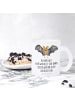 Mr. & Mrs. Panda Glas Fledermaus Flügel mit Spruch in Transparent