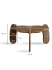 KADIMA DESIGN Couchtisch 78x78x39,5 cm Mango Massivholz Walnussfarben Sofatisch