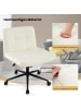 COSTWAY Bürostuhl höhenverstellbar drehbar in Beige