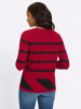 Heine Pullover in rot-schwarz-gemustert