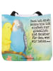 Mr. & Mrs. Panda Shopper Wellensittich Liebe Design mit Spruch in Weiß