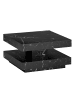 KADIMA DESIGN Couchtisch 60x60x34 cm Sofatisch in Marmor-Optik Modern, in Schwarz