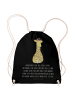 Mr. & Mrs. Panda Jutebeutel Giraffe Blumenkranz mit Spruch in Schwarz