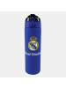 Real Madrid Real Madrid Blue matte Kunststoff-Trinkflasche mit Strohhalm 700 ml