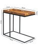 KADIMA DESIGN Beistelltisch | Sheesham/Metall, 70x65x34cm, Tablett