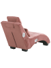 Beliani 2-tlg Chaiselongue SIMORRE in Rosa/Schwarz/Silber symmetrisch