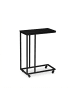 relaxdays Beistelltisch in Schwarz - (B)60 x (H)79 x (T)30 cm