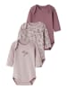 name it 3er-Pack Strampler in Violet Ice1