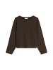 Oversize Longsleeve cropped in Burnt Coffee
