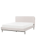 Beliani 2-tlg Doppelbett CORIO in Beige/Schwarz