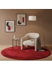 Pergamon Hochflor Langflor Teppich Super Soft Melia Rund in Rot