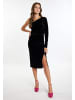 faina Damen Midirock in Schwarz