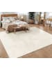 KADIMA DESIGN Teppich Kurzflor waschbar Unifarben Struktur Wohnzimmer in Creme