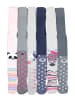 TupTam Mädchen Strickstrumpfhosen Bunt Gemustert 6er Pack in grau/rosa