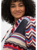 sheego by Joe Browns Longstrickjacke in marine gemustert