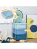 HOMCOM Schubladenschrank in Blau 75L x 37B x 56,5H cm