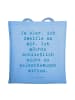 Mr. & Mrs. Panda Shopping Tasche Spruch Selbstzweifel Charm mit ... in Sky Blue