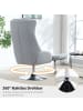 HOMCOM Relaxsessel mit Hocker in Grau 84L x 68B x 118H cm