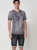KOROSHI Kurzarm-t-shirt. in grau