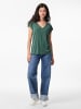 Pieces T-Shirt mit V-Ausschnitt in Trekking Green