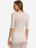 Hanro T-Shirt Woolen Lace in misty white