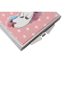 Mr. & Mrs. Panda Handtaschenspiegel quadratisch Einhorn Wolke 7 ... in Rot Pastell