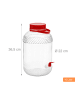 relaxdays Getränkespender in Transparent/ Rot - 10 l