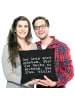 Mr. & Mrs. Panda Kissen Das Gras wird gebeten,... mit Spruch in Schwarz