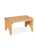 relaxdays Fußbank in Natur - (B)39 x (H)17,5 x (T)25 cm