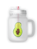 Mr. & Mrs. Panda Einmachglas Avocado Kern ohne Spruch in Transparent