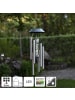 STAR Trading LED Solar-Windspiel ,Bubbly, Edelstahl, Licht und Klang, Lichtsensor,