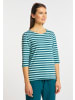 Joy Sportswear 3/4 Arm-Shirt MALINA in deep teal stripes