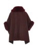 Usha Women Poncho in Weinrot