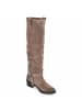 Lazamani Schaftstiefel in taupe